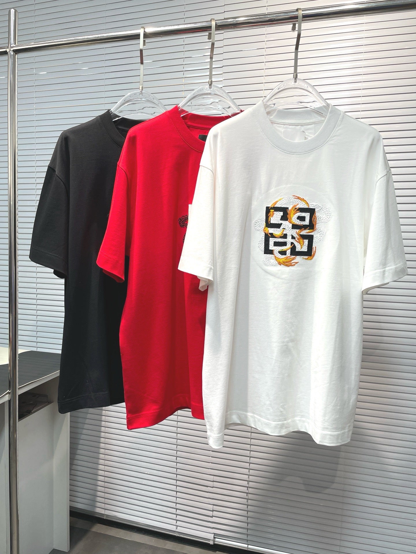 Black,Red and White T-shirts