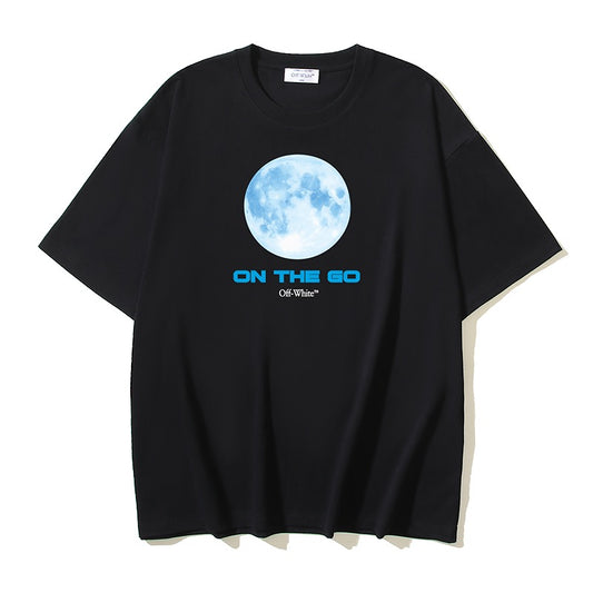 Blue,Black and White T-shirt