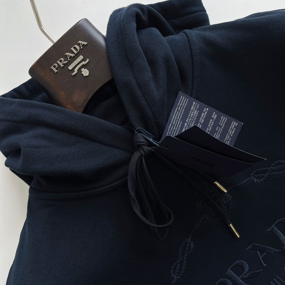 White and Dark blue Hoodie