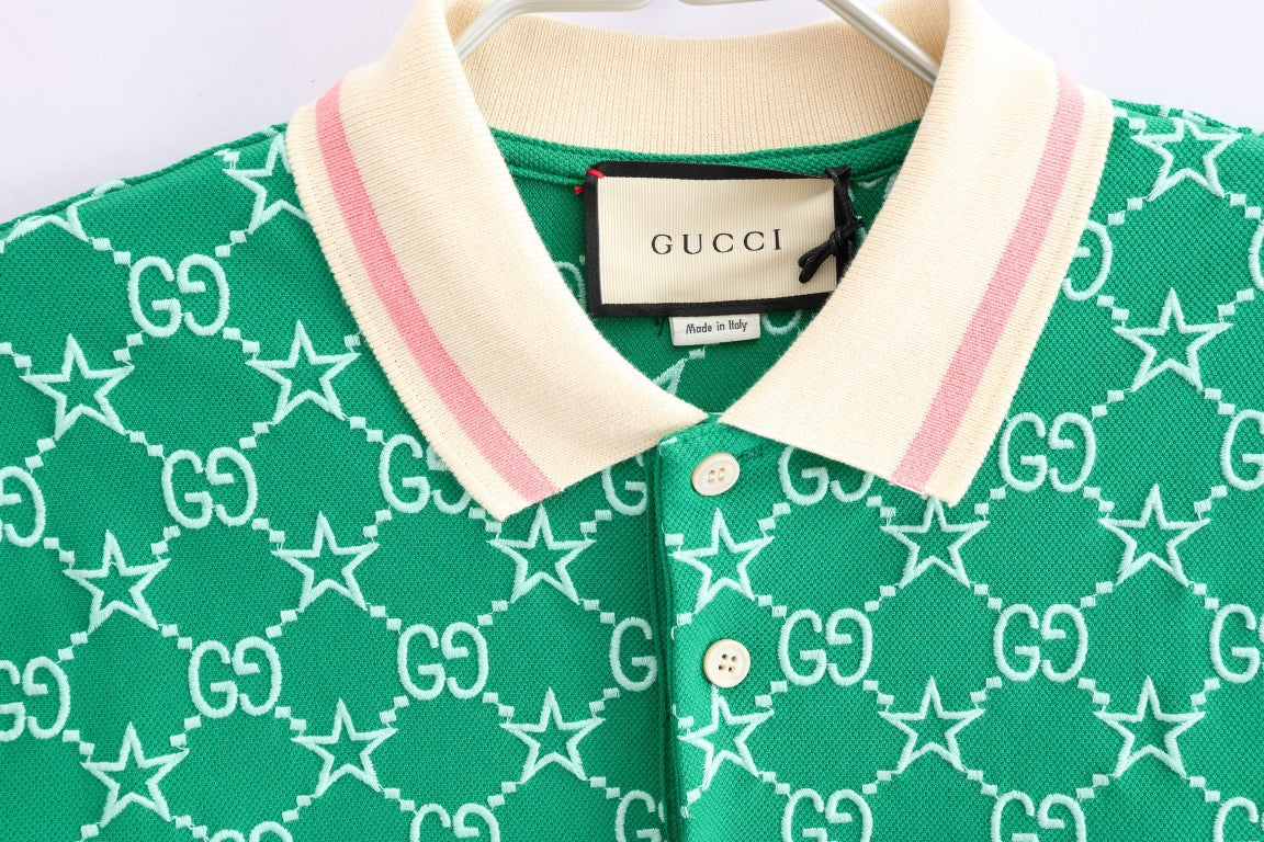 Pink and Green Polo