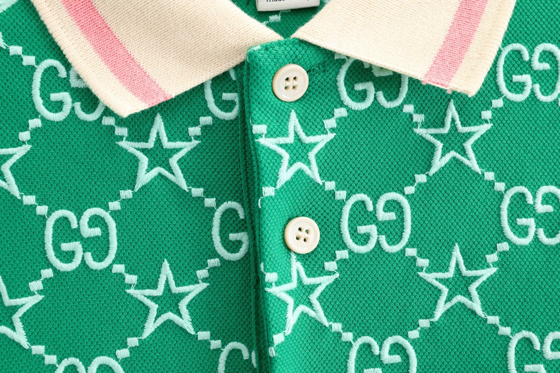 Pink and Green Polo