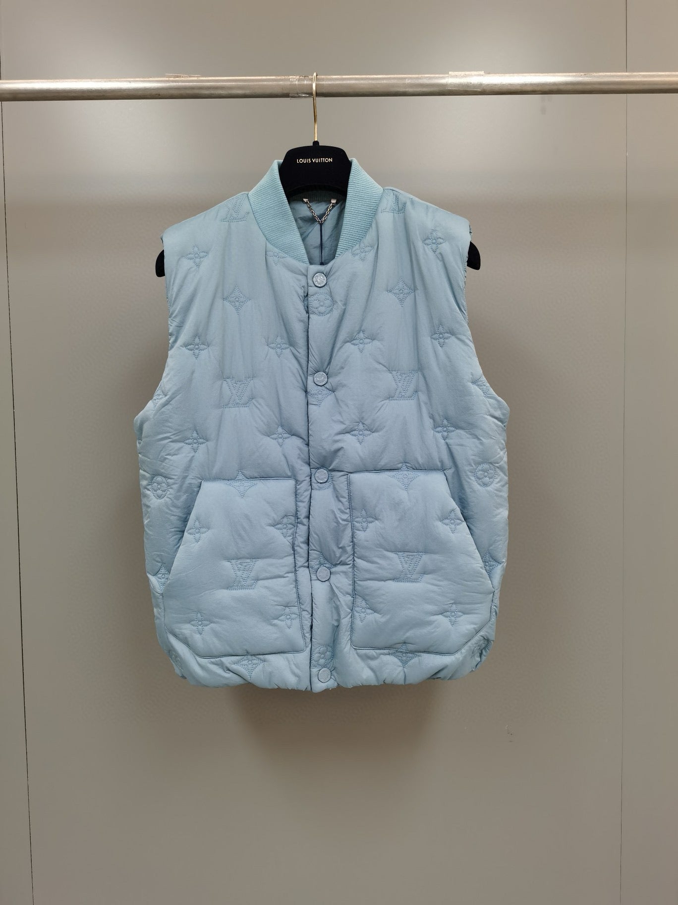 Light blue and Black Vest