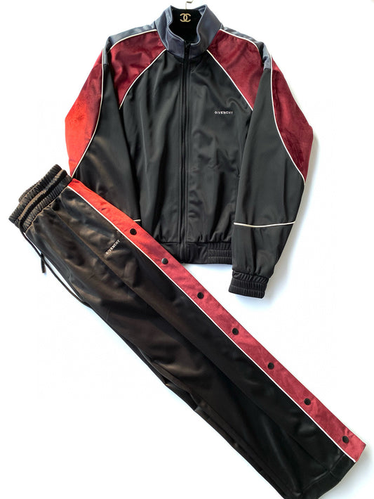 Black red Jacket with Pant