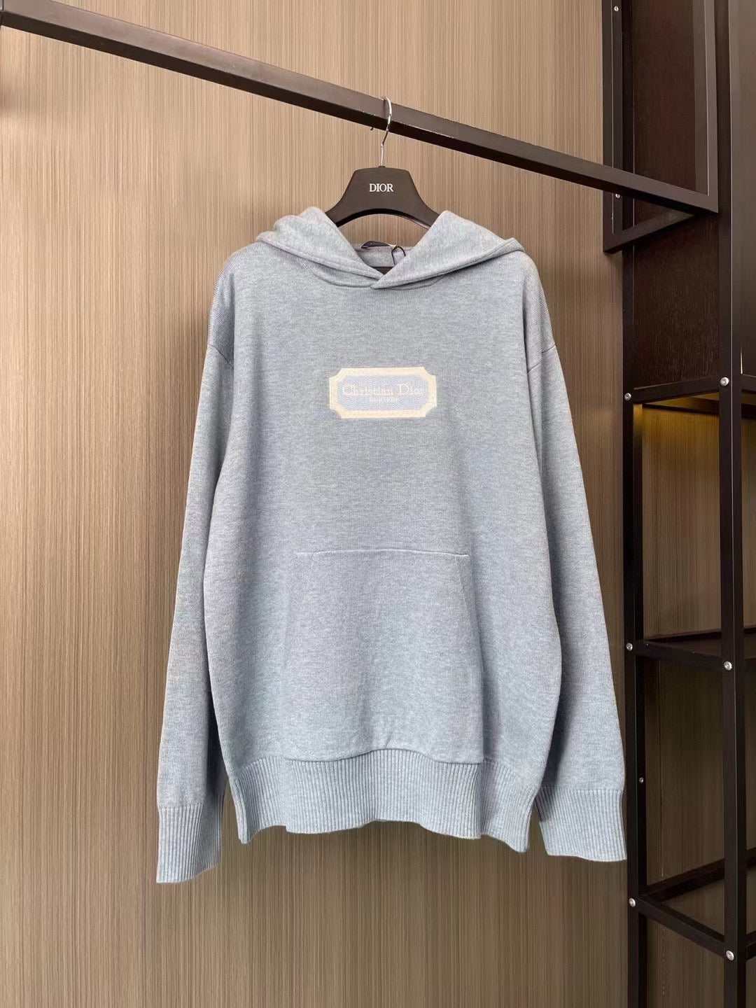 Light blue and Black Hoodie