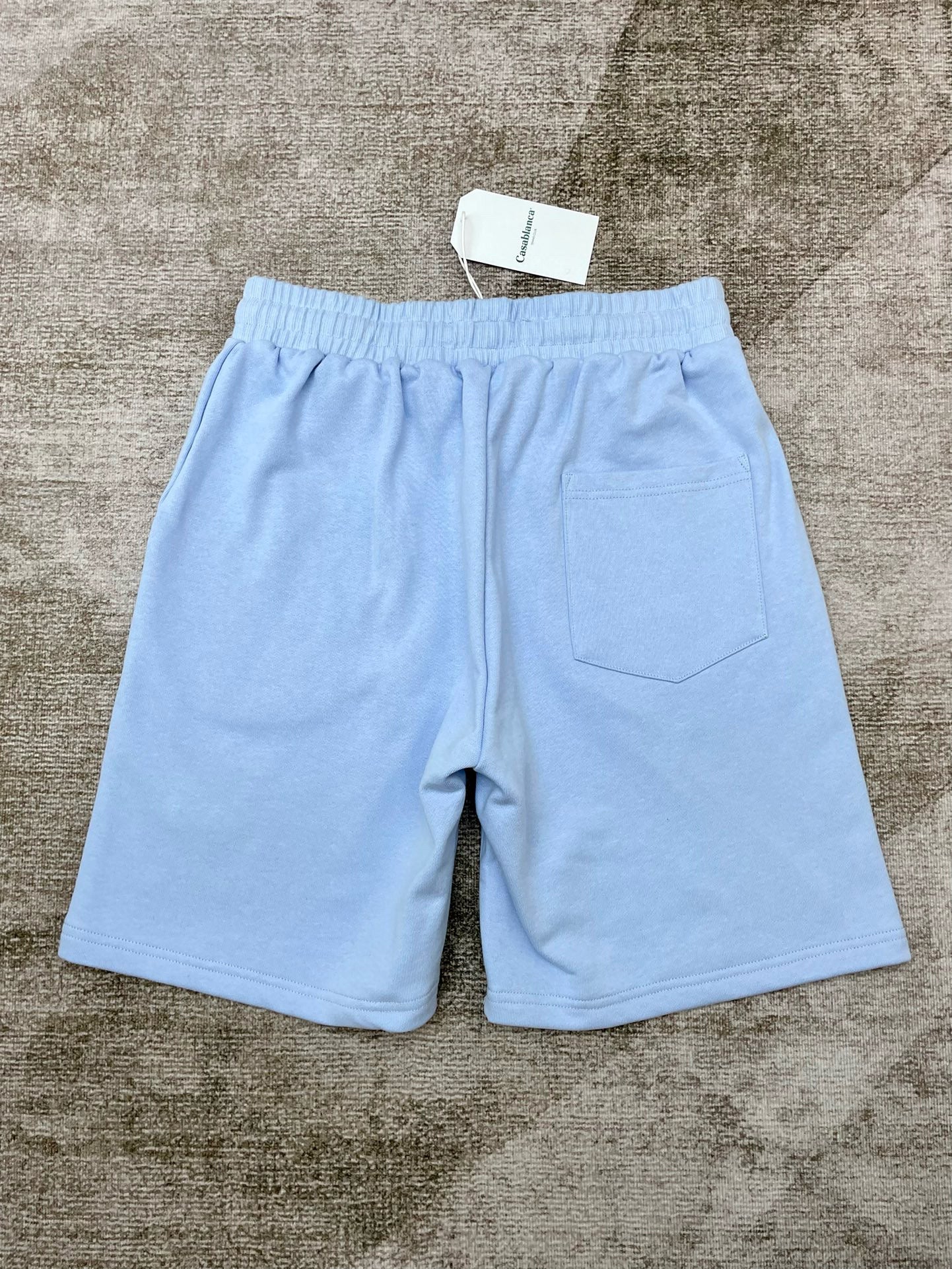 Sky blue, Light pink and Black Short