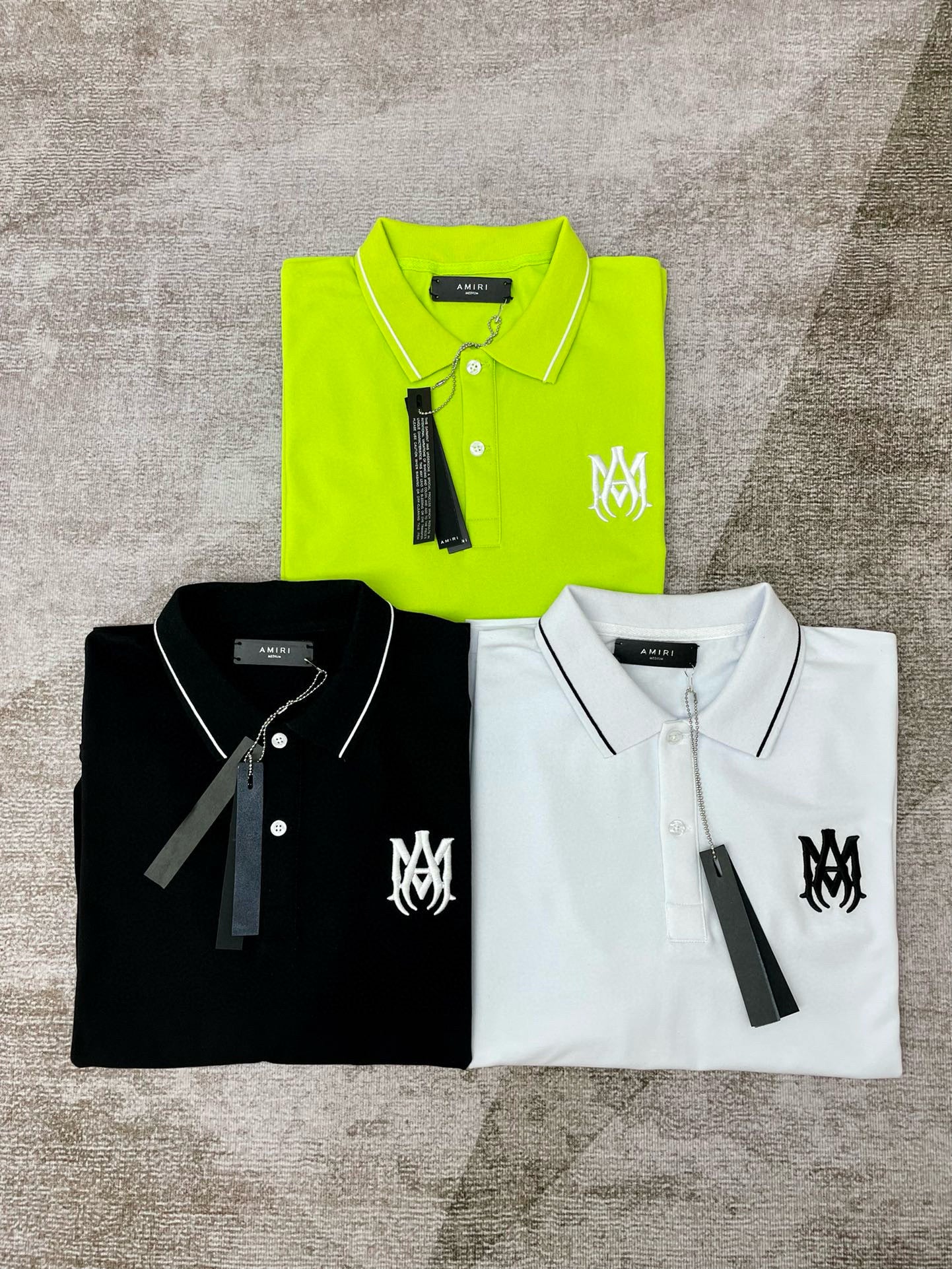 Green, White and Black Polo