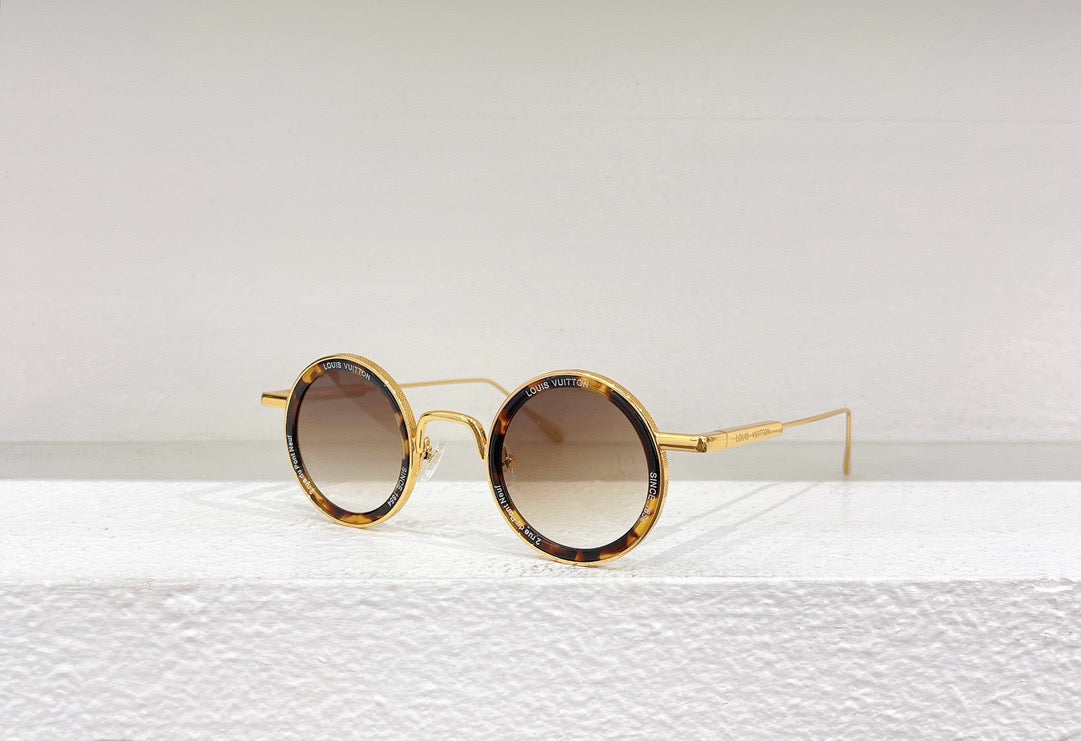 Gold,Brown and Black Sunglass