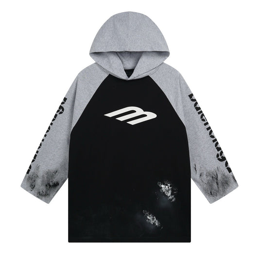 Black grey Hoodie