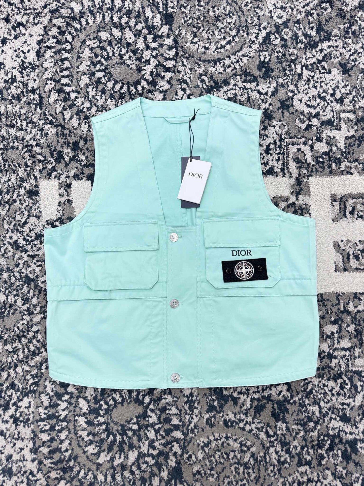 Sky blue and Pink Vest