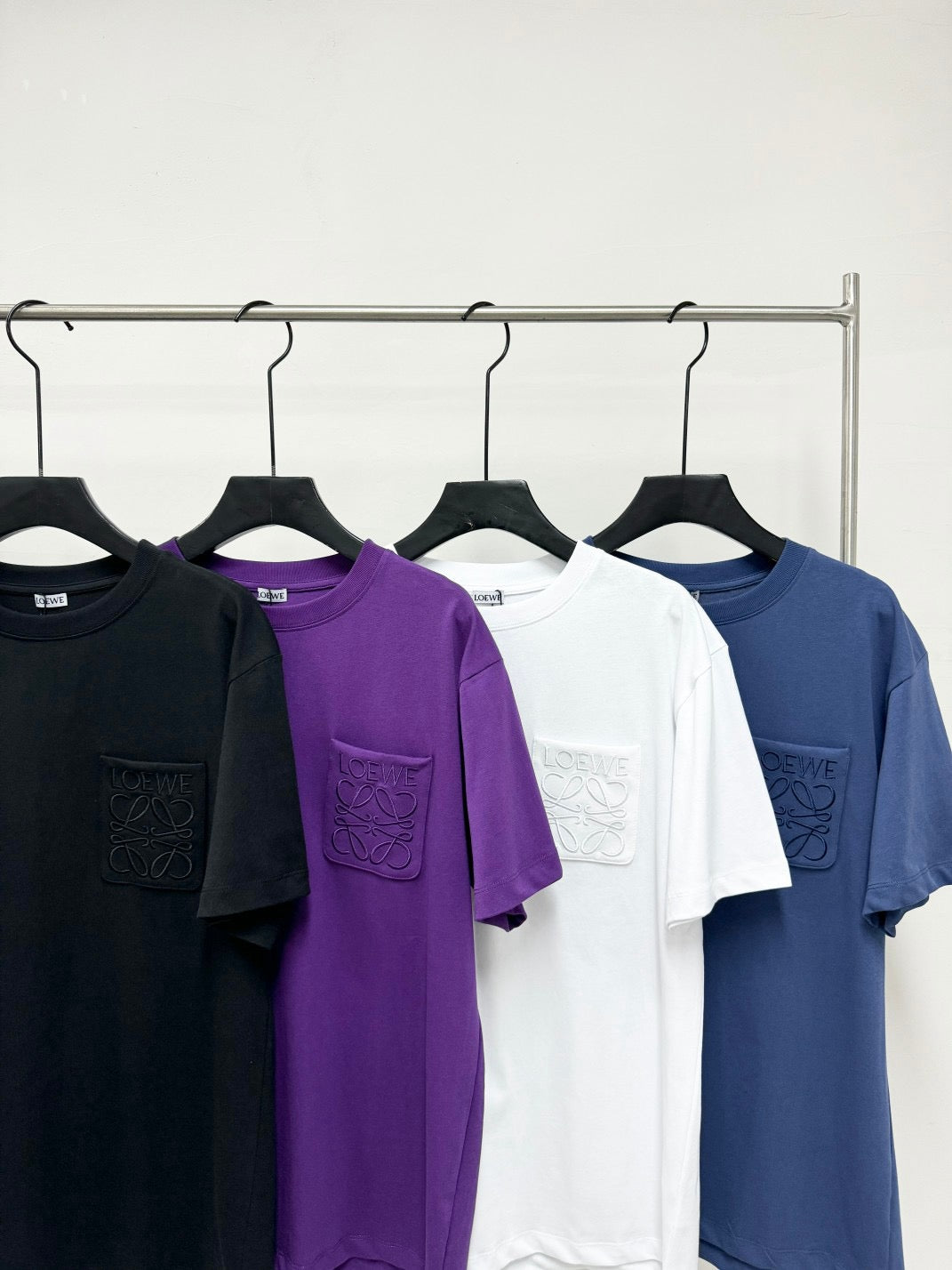 White, Black, Blue and Purple T-shirt