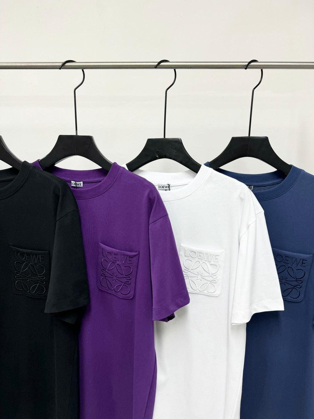 White, Black, Blue and Purple T-shirt