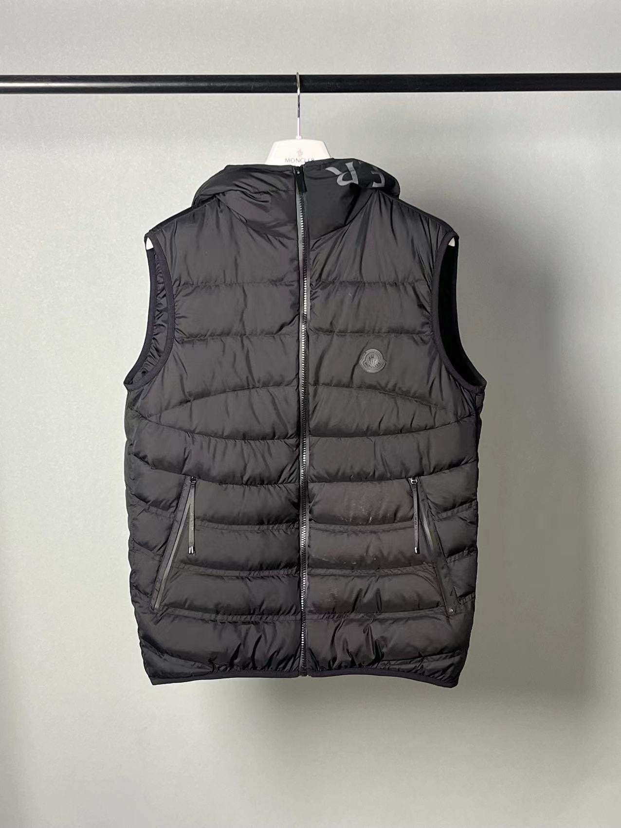 Grey black and Black Vest