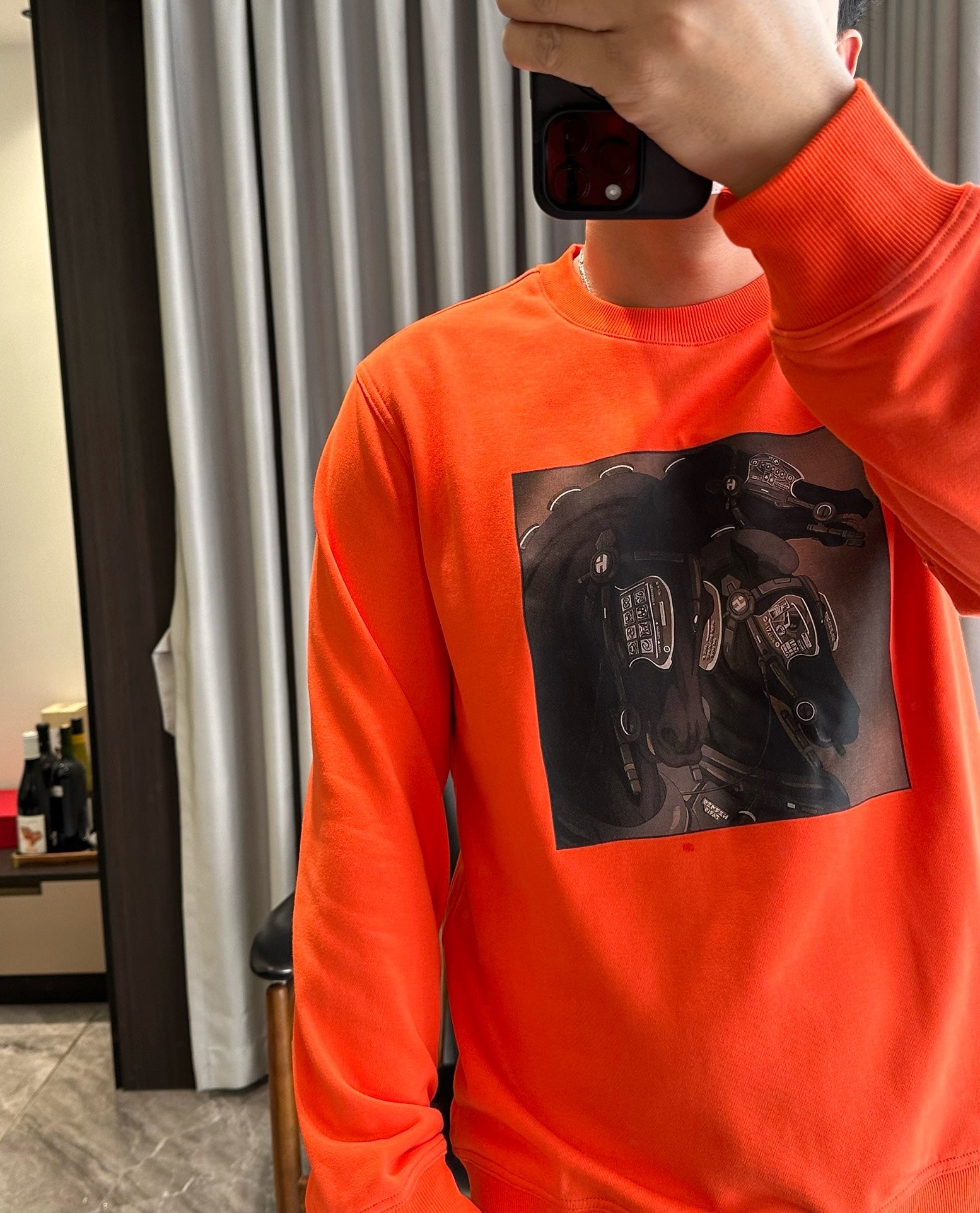 Black and Orange Sweatshirt