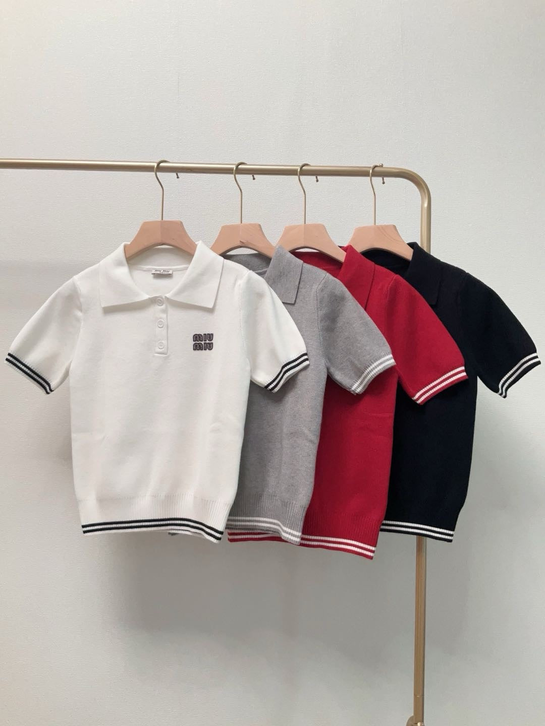 Black,White,Grey and Red Polo