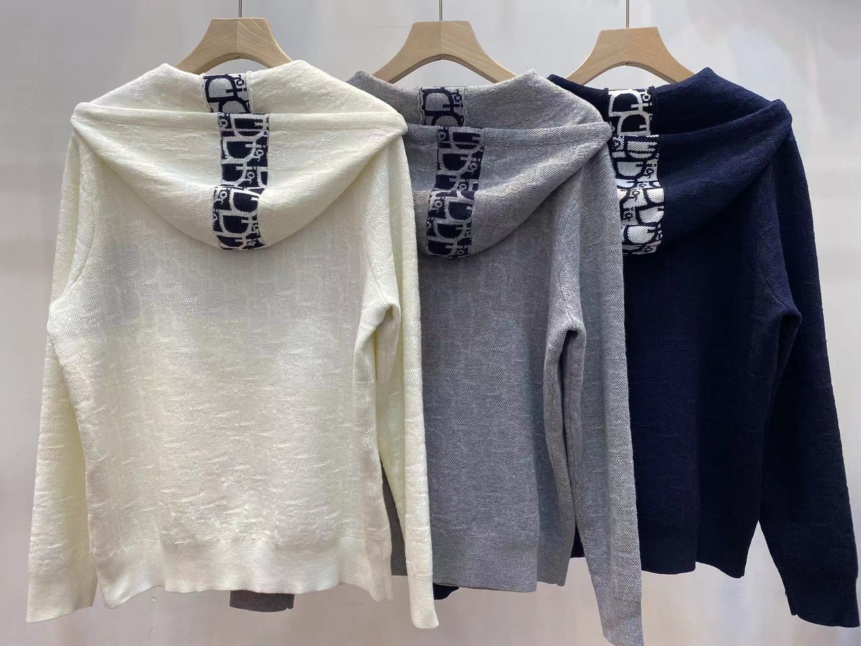 White,Grey and Blue Hoodie