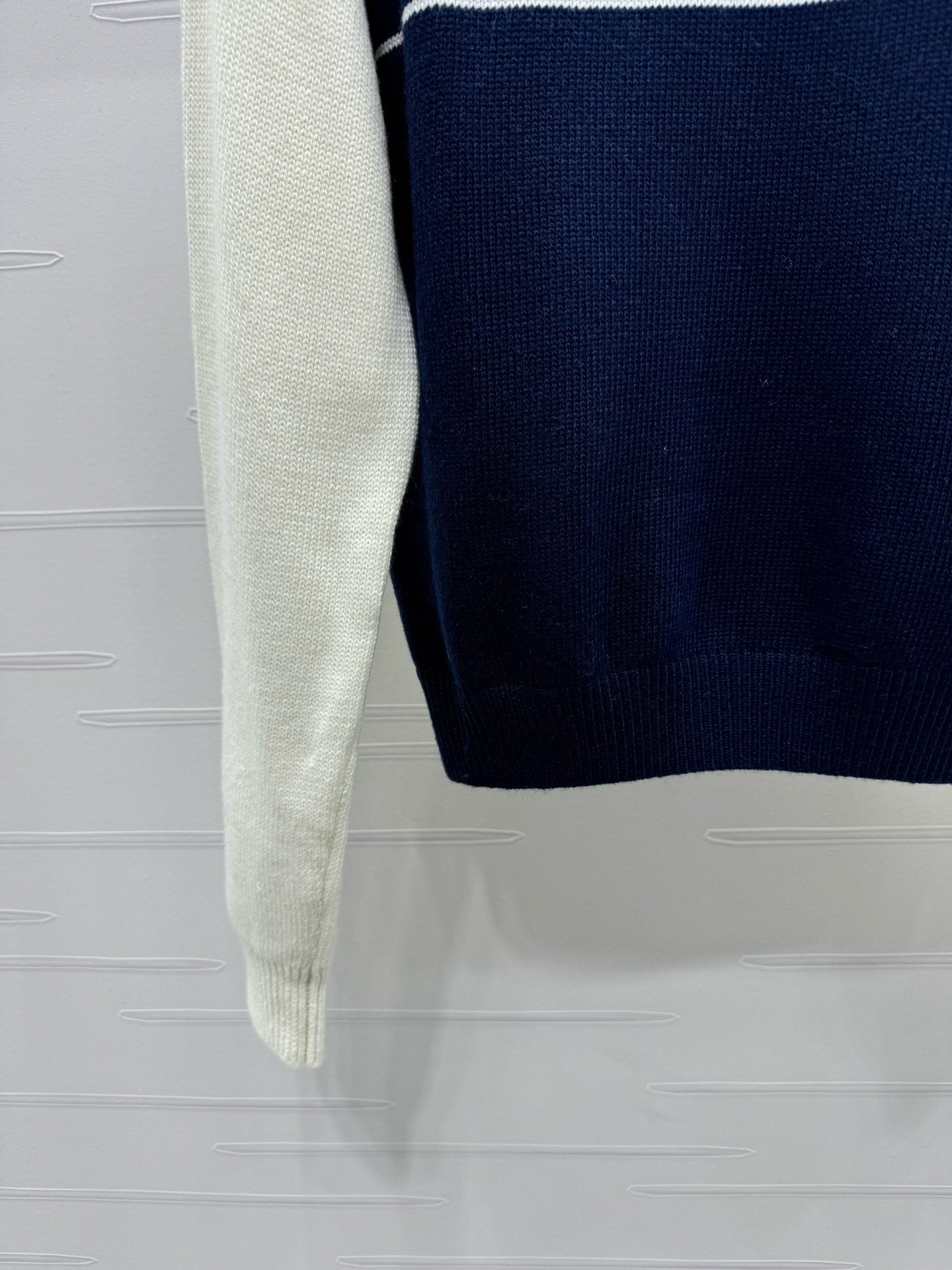 White grey and White blue Sweatshirt