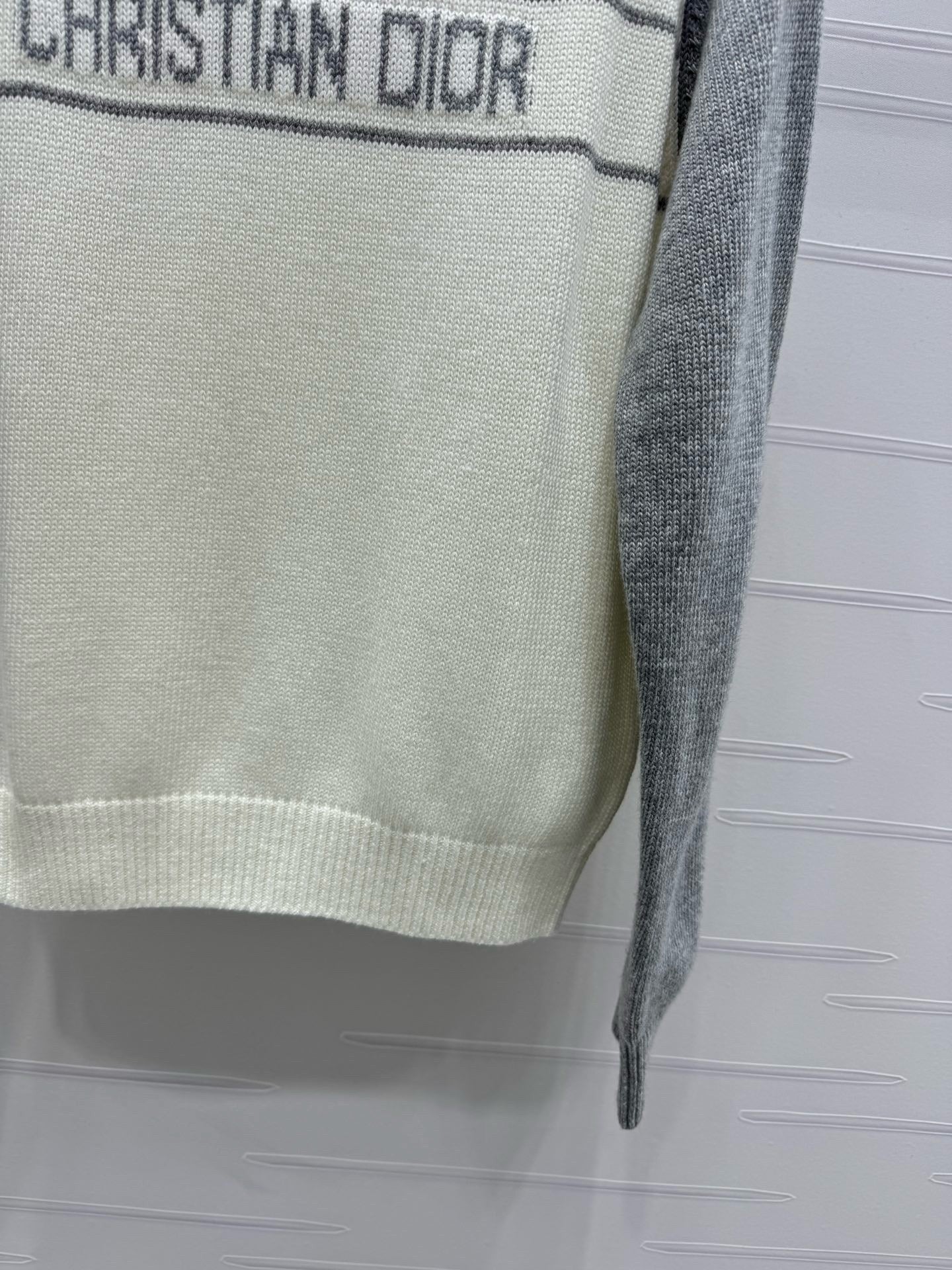 White grey and White blue Sweatshirt