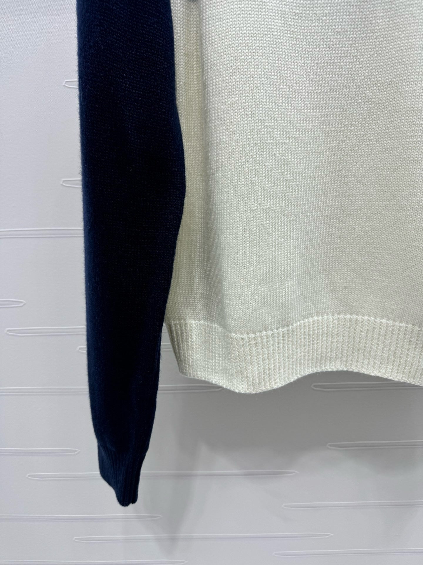 White grey and White blue Sweatshirt