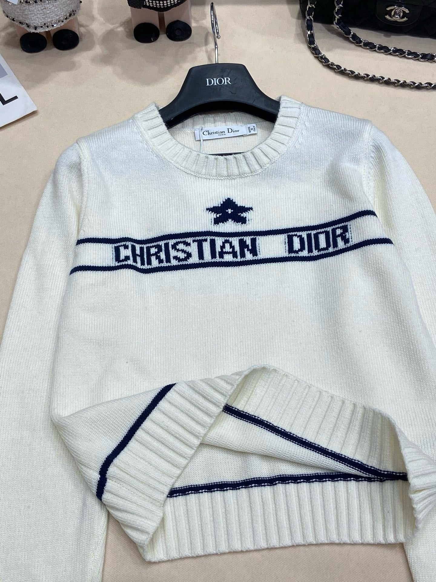 Blue and White Sweatshirt