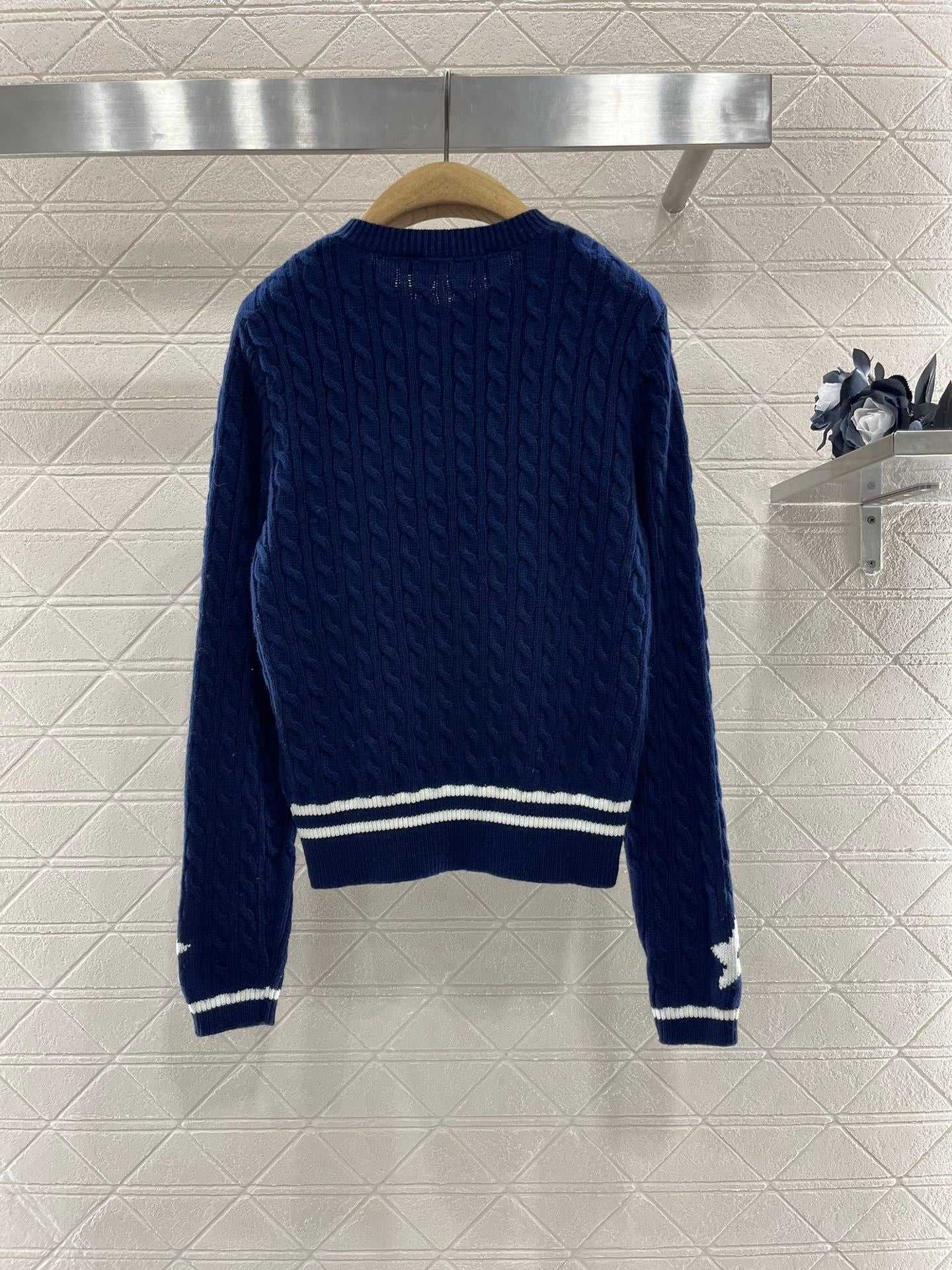 Blue and White Sweatshirt