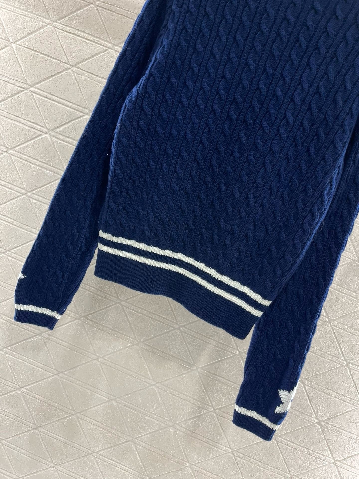 Blue and White Sweatshirt