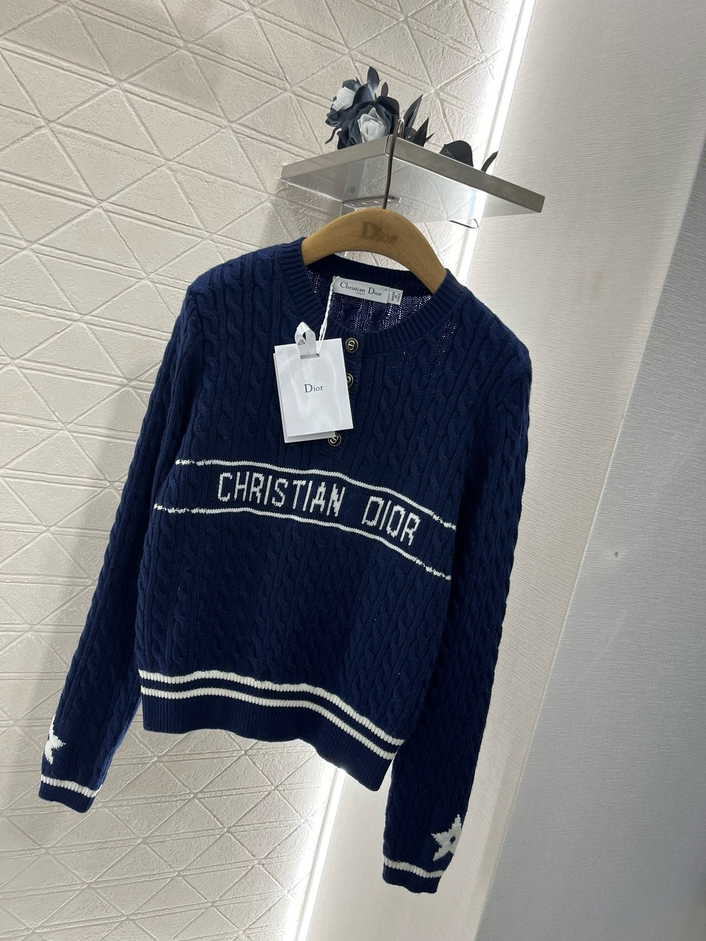 Blue and White Sweatshirt