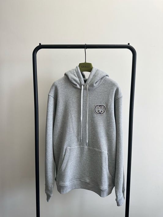 Grey and White Hoodie