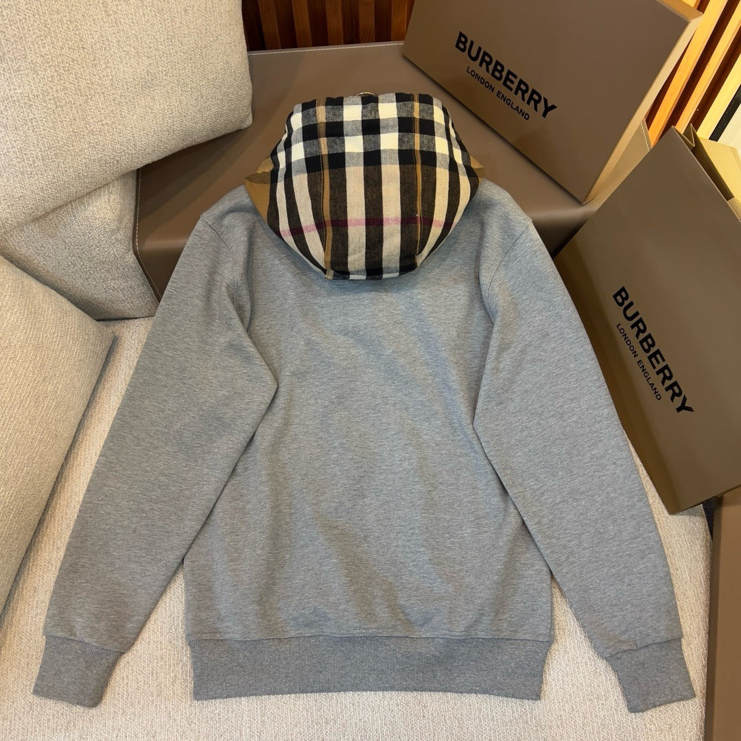 Black, Grey, Blue and Khaki Hoodie