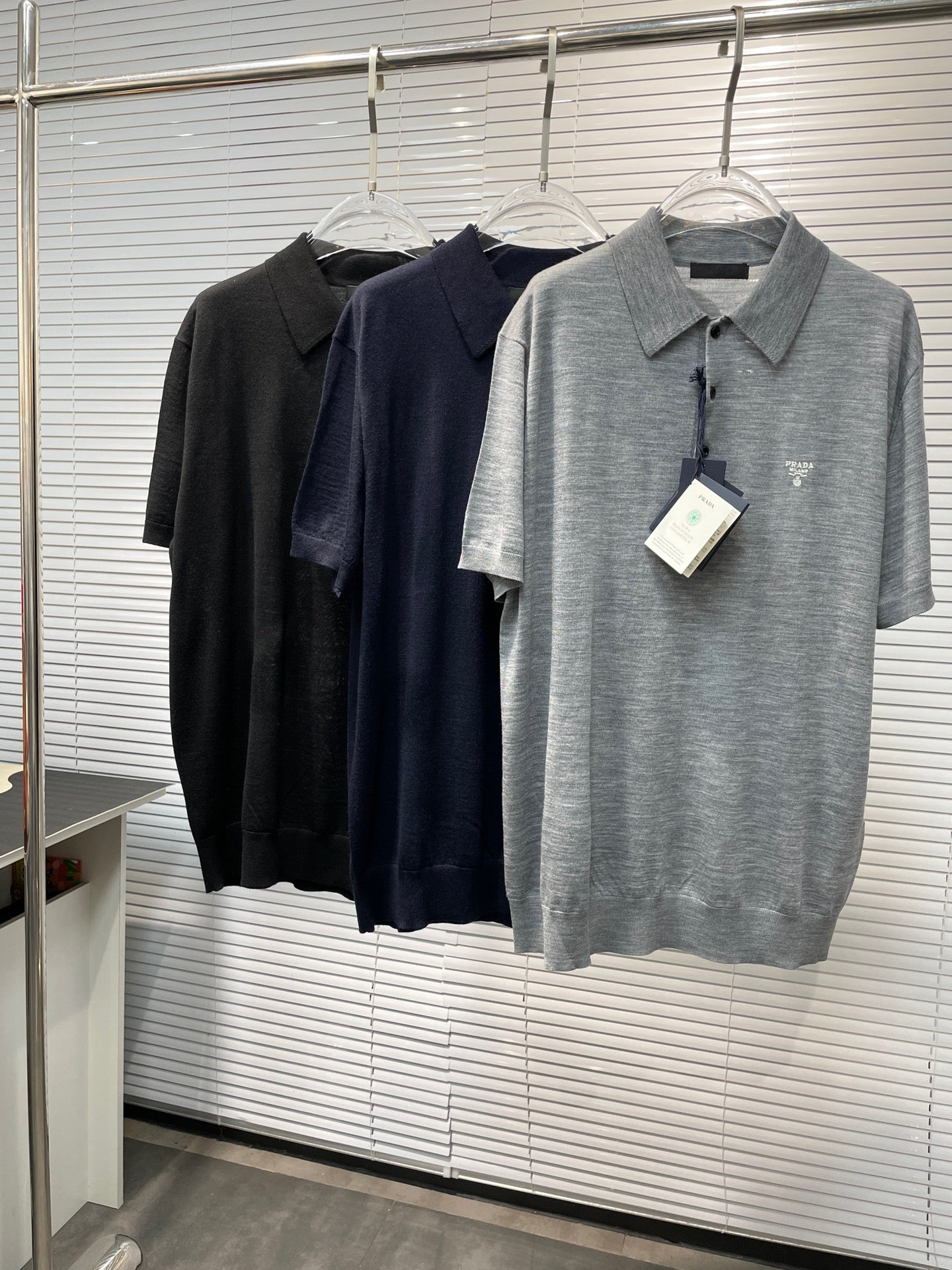 Black,Grey and Blue Polo