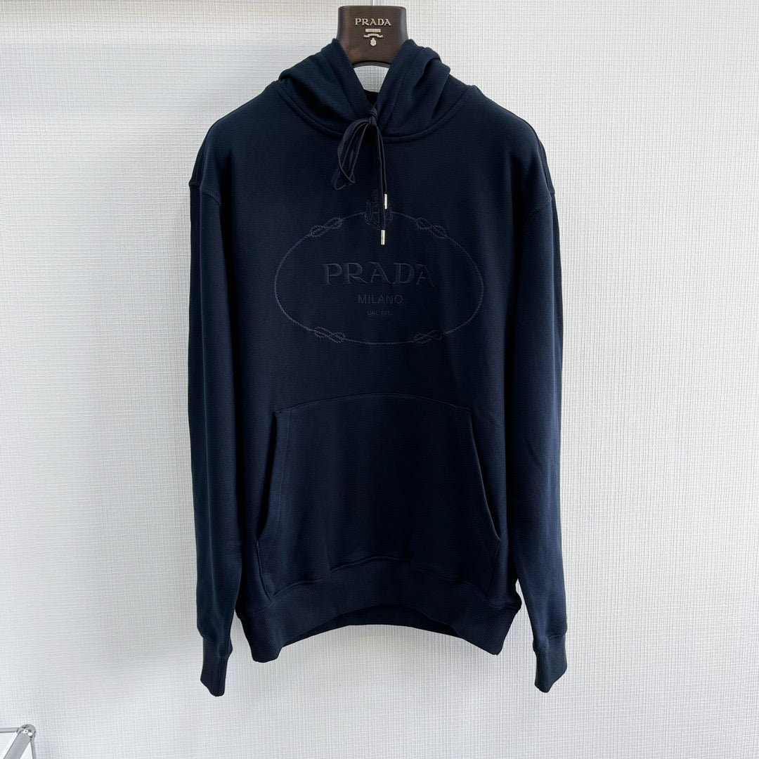 White and Dark blue Hoodie