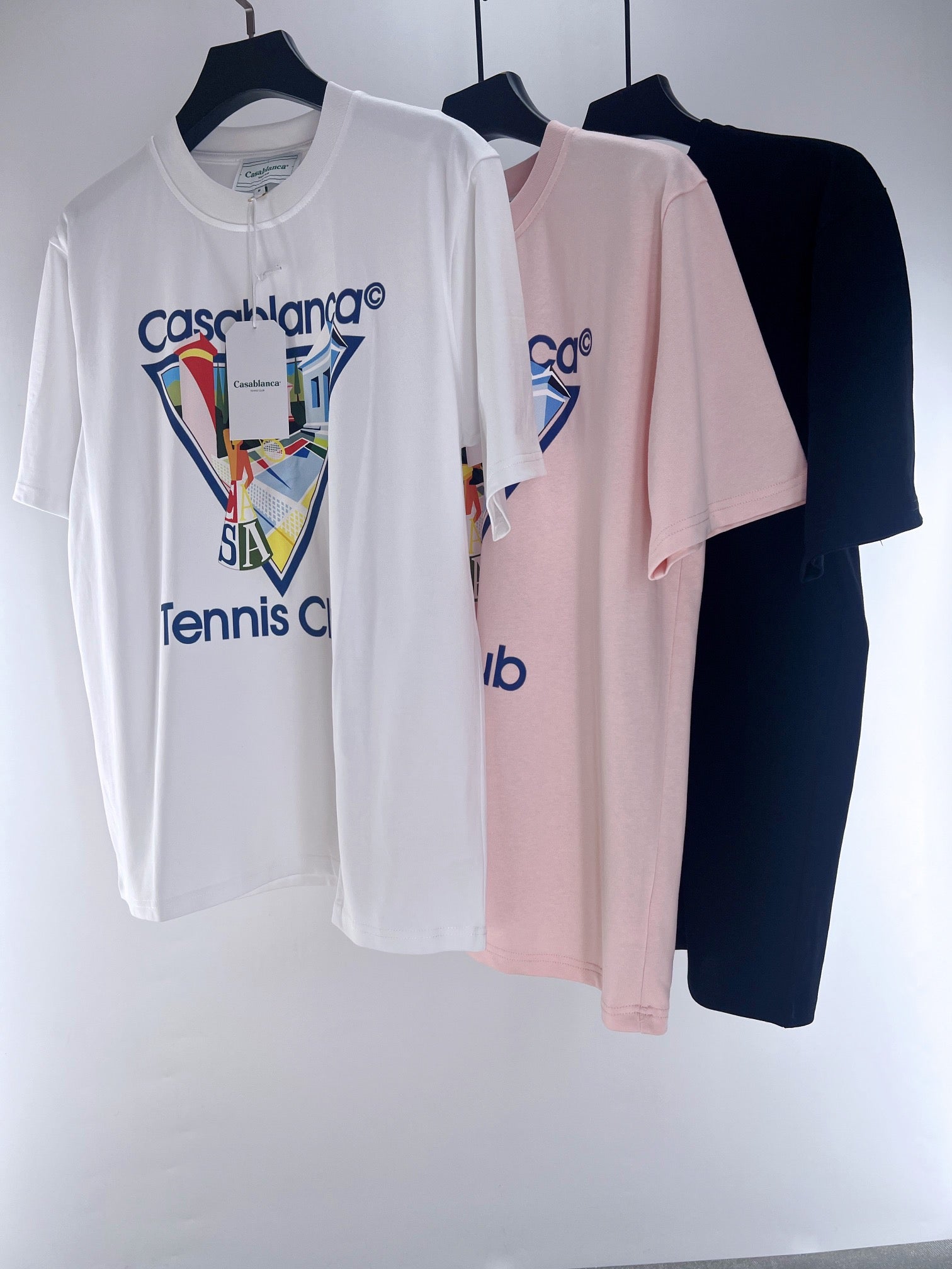 Pink, Blue and White T-shirt