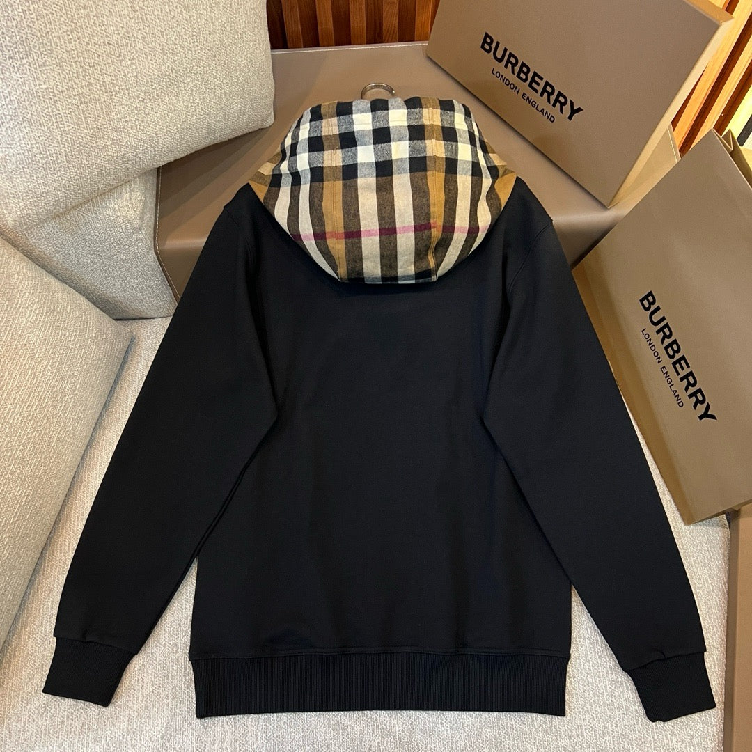 Black, Grey, Blue and Khaki Hoodie