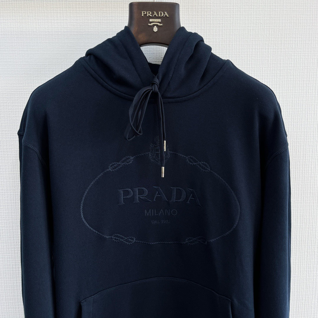 White and Dark blue Hoodie