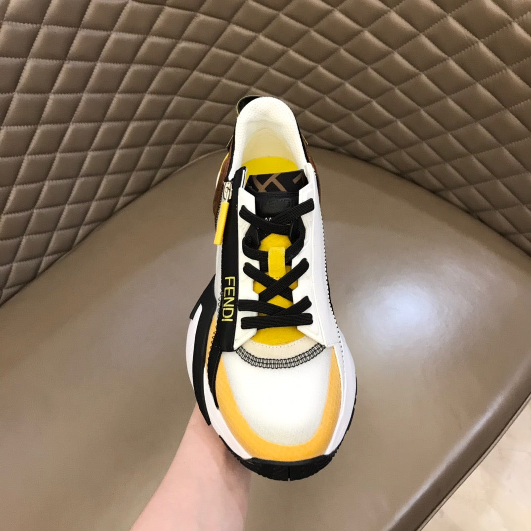 Yellow and Maroon Shoes