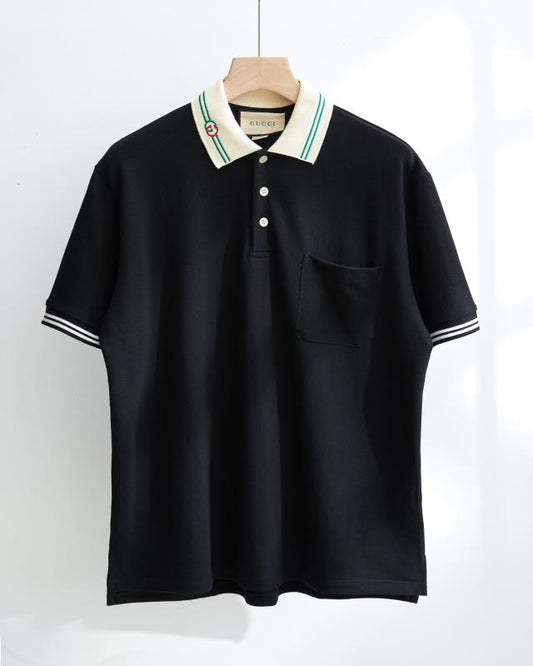 Black polo shirts